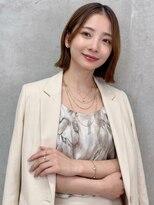 オーブヘアー ハル 佐野店(AUBE HAIR hal) 20代・30代_大人可愛い_前髪なし耳掛けボブ