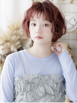 ENOAhair&spabyCOVERHAIR【ショート/白髪染め ぼかし/ヘッドスパ】【10/1開店(予定)】&nbsp;透け感ボルドーの外ハネレイヤーボブ