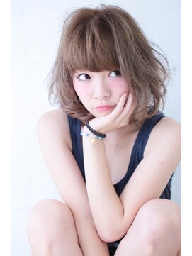 ブルーフェーセス 表参道(blue faces) 『blue faces』エアリーミデアムボブ クリーミーベージュ