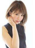 大人可愛いひし形ボブ耳かけワンカールボブ