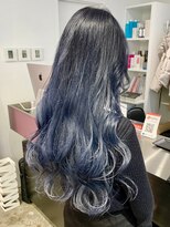 ディーカヘアーセンダイ(Di KA HAIR sendai)&nbsp;ネイビーブルーロング