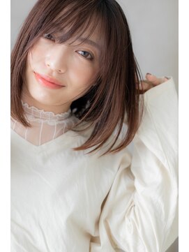 カバーヘア ブリス 上尾西口店(COVER HAIR bliss) インナーカラー小顔切りっぱなしボブディZ上尾20代30代40代