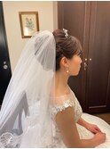 花嫁 ペール アップスタイル ヘアアレンジ