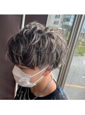 ホワイトベージュメッシュ