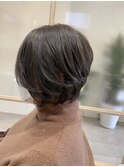 ステップボーンカット×ショートボブ