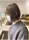 ミルクティーベージュナチュラルボブミニボブケアブリーチ20代