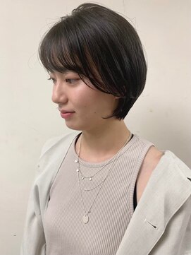 イオエ(ioe) 黒髪/ボブルフ/ネビージュ/小顔/ワンレン/髪質改善/グレージュ