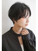 大人可愛い20代30代40代暗髪丸みベリーショート◎