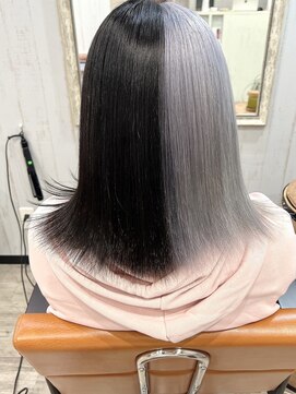 オアフ(Oahu) ツートンカラー　ブラック×ホワイトラベンダー