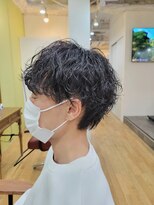 ギフト ヘアーデザイン(gift hair design) 波巻きパーマ×ツイストスパイラルパーマ×マッシュショート