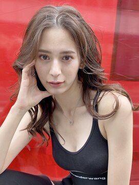 アルバム 池袋(ALBUM) ブラウンロング_グレージュカラーボブウルフ_29342