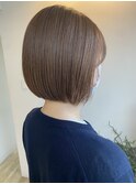 ボブ×ベージュカラー