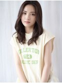 20代30代大人かわいいモカベージュナチュラルロブヘアー美肌