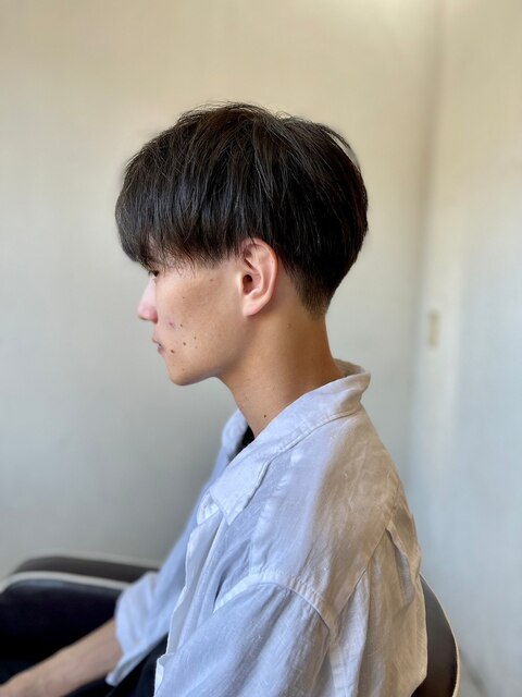 MEN'S HAIRマッシュパーマアッシュブラック