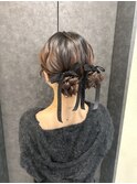 リボンとの相性◎*ふわふわツインヘア/結婚式 お呼ばれ