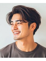 メンズ ルシードスタイル アウラ 松戸市五香(LUCIDO STYLE Aura)&nbsp;アップバング【五香#メンズカット#＜理容室＞#ブリーチ#眉毛】