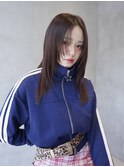 顔まわりレイヤーハッシュレイヤー透明感オリーブグレージュ渋谷