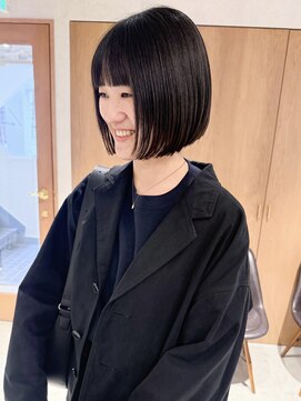 ラミエ バイ メルト 吉祥寺(lamie by melt) "久保田"ミニボブばっさりカット薄めバング10代20代30代