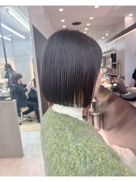 ロンドシエル 横浜(Lond ciel) イメチェン外ハネボブ美髪ワイドバングミディアムレイヤーカット