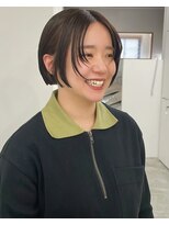 エンドリンク(endlink)&nbsp;デジタルパーマチェリーブラウンボブウルフブリーチなしカラー