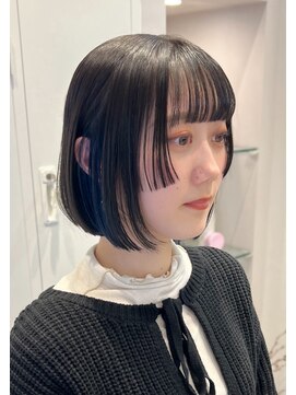 シュク 高円寺(SYUK) インナーカラー/ブルー/ボブ/姫カット【kanna高円寺SYUK】