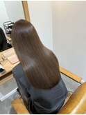 髪質改善セミロングベージュ