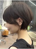 【30代/40代/50代】くびれショート/暗めカラー/阪急豊中/小顔