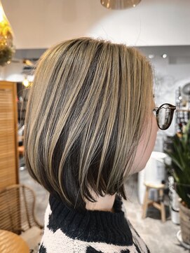 シュシュ(CHOUCHOU) 【CHOUCHOU】スウィートボブ×グレージュアンブレラカラー