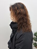 アニー 松戸(ANNI)&nbsp;着物ヘア/ダークアッシュ/ミディアムレイヤーカット/松戸駅