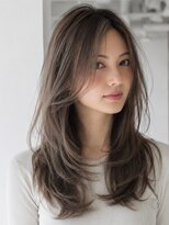 ダル 渋谷/表参道(DAL.)&nbsp;顔周りカットダークブラウンレイヤーセミロング