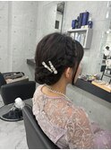 結婚式参列に♪/お呼ばれヘア/おとなっぽヘア/編み込み/ロング