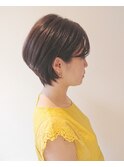 20代30代40代50代丸みショート無造作カールデザインカラー