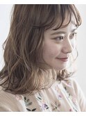 [THREEbykeep関谷]ピンクベージュ☆ミディアムスタイル