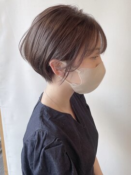 モリオフロムロンドン 原宿本店(morio from London) 【morio 原宿】大人可愛い　ブラウンマッシュショート　耳かけ