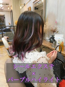 ラグシス ザ ヴィンテージ(LUXIS THE VINTAGE) 【シールエクステ】パープルハイライト