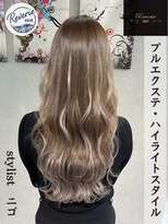 レヴェリーヘア 倉敷店(Reverie hair) #エクステ #プルエクステ #ハイライト  #ベージュ #ギャル