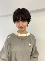 トレス(TRESS)&nbsp;ショートパーママッシュショートウルフカットアッシュカラー