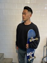 MEN'SHAIRツーブロック束感ショート波巻きハイライト54