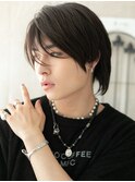 斜めバングポイント！無造作セクシー黒髪ボブウルフC草加