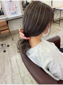 オリーブカラーのハイライト