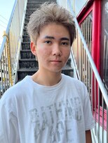 アイズ 海老名(AIZU) ブリーチカラー メンズカット スパイキーショート 眉毛