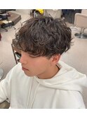 ツイストスパイラルパーマダークアッシュニュアンスパーマ