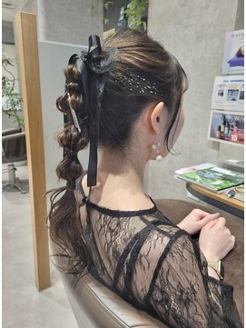 リップル(Ripple) 【海浜幕張 Ripple】ゆるハイポニー×リボンアレンジ