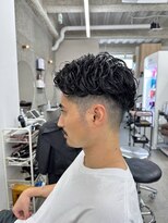 フラッグヘアー 博多駅前店(Flag HAIR) メンズパーマ短髪ツーブロック束感モテる黒髪