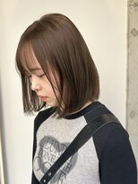 キャンバスアニュー 川崎(canvas anew.) オリーブベージュ ボブ 透明感カラー マロンベージュ/川崎