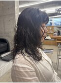 顔まわりレイヤー/ウェーブミディアム[中崎町/梅田駅］