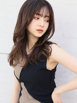 ロエナ(ROENA) 2030代40代50代アプリコットオレンジハイライトカラーくびれヘア