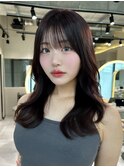 レイヤーカット小顔に見せるヘア/韓国ヘア/髪質改善/福岡/博多