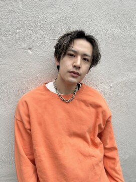 ミエル ヘア 新宿(miel hair) メンズハイライトカラー サーフカール