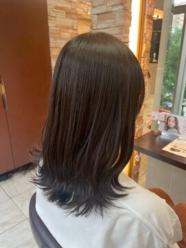 髪質改善/顔周りレイヤーカット/グレージュ[千葉/千葉駅]